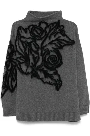 Alberta Ferretti Floral-intarsia sweater