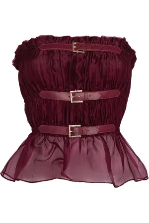 Cynthia Rowley Buckled-up organza dress