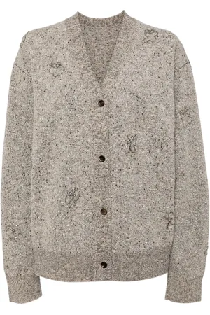 JNBY Loose thick mid-length cardigan sweater