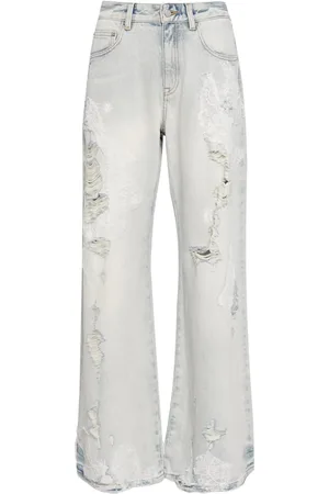 JNBY Distressed wide-leg jeans
