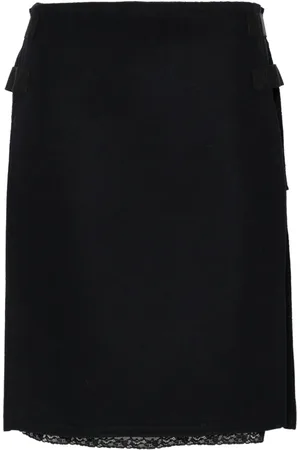 Nº21 Lace-trim midi skirt