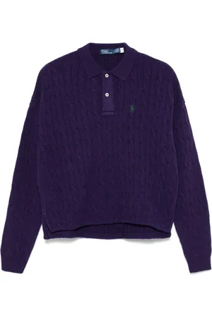 Ralph Lauren Cable-knit polo sweater