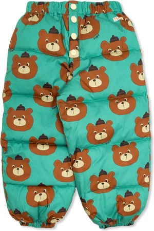 Tiny Cottons Bear-print padded trousers