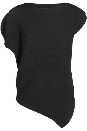Issey Miyake Boat-neck asymmetric blouse
