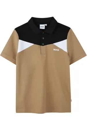HUGO BOSS Panelled-design polo shirt