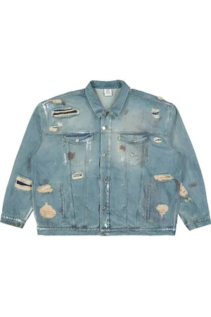 Vetements Ripped-detailing denim jacket