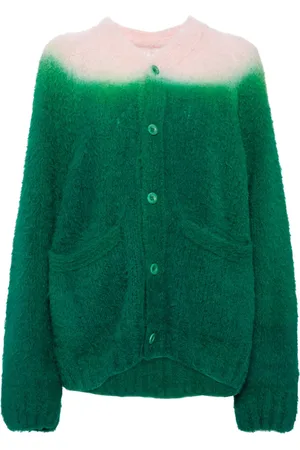 SACAI Two-tone textured cardigan