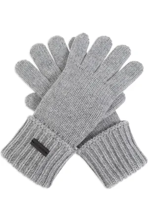 Saint Laurent Logo-appliqué gloves