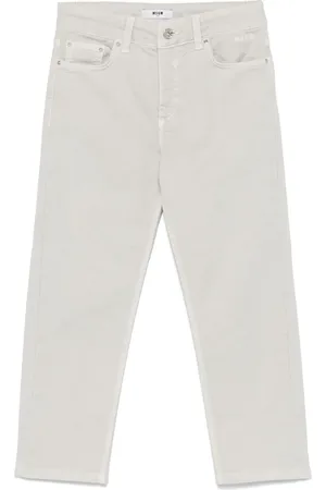 Msgm Logo-embroidered jeans