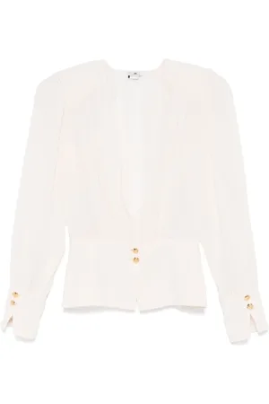 Elisabetta Franchi Pleated-detail blouse