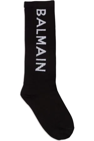 Balmain Logo-jacquard high socks