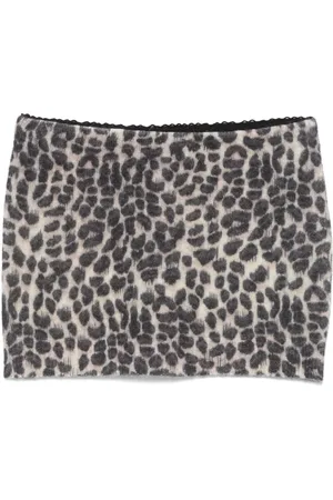 BLUMARINE Leopard-pattern mini skirt