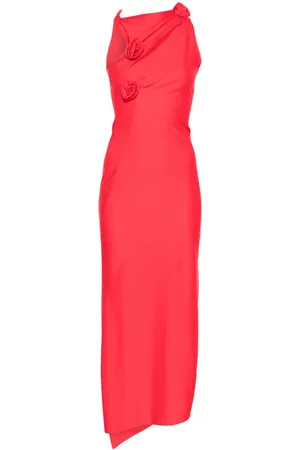 COPERNI Floral-appliqué asymmetric gown