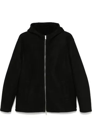 LARDINI Suede hooded jacket