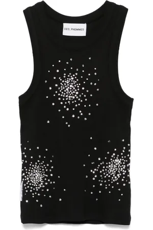 Des Phemmes Crystal-embellished tank top