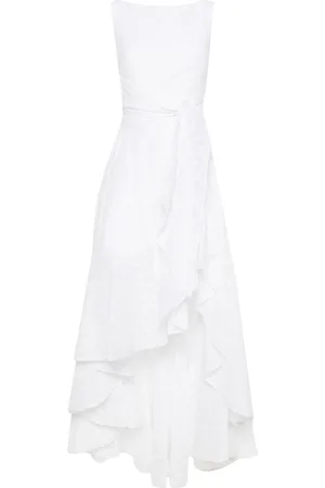 TALBOT RUNHOF Draped asymmetric maxi dress