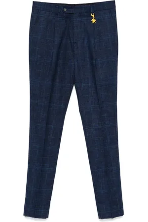 Manuel Ritz Plaid-check trousers