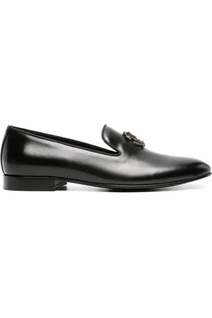 Roberto Cavalli RC-plaque leather loafers