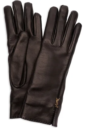 Saint Laurent Cassandre-plaque gloves
