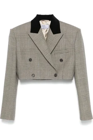 GIUSEPPE DI MORABITO Checked cropped blazer