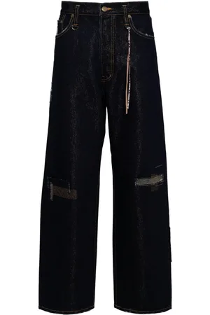 MASTERMIND Patchwork regular straight fit jeans