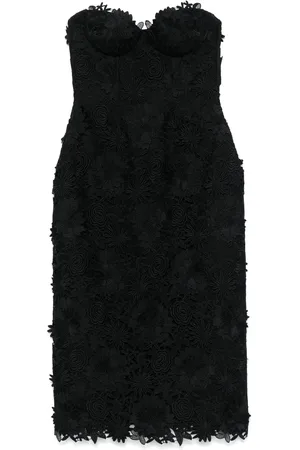 GIUSEPPE DI MORABITO 3D-flowers macramé midi dress