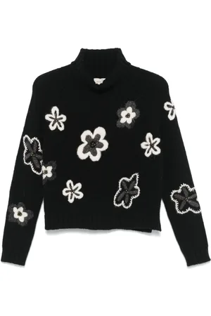 BRUNO MANETTI Floral-embroidered sweater