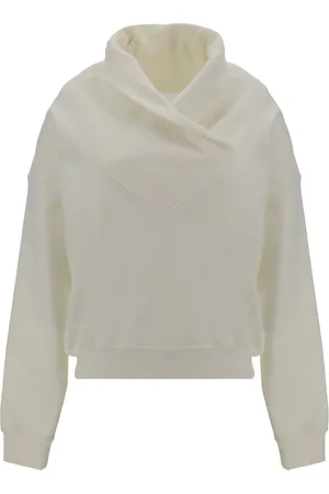 Saint Laurent Draped-detail cowl-neck sweatshirt