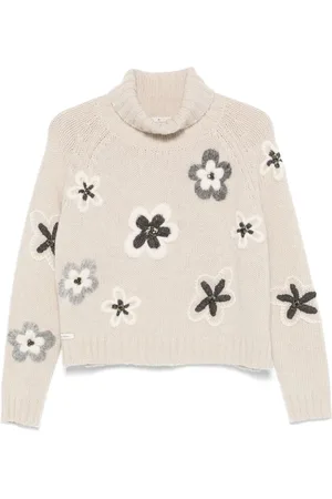 BRUNO MANETTI Floral-embroidered sweater