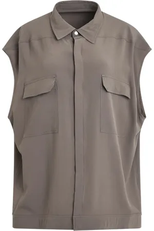Rick Owens Sleeveless classic collar shirt