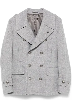 GABRIELE PASINI Mélange-effect peacoat