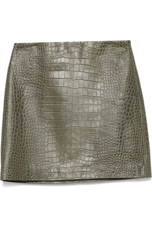 ERMANNO SCERVINO Crocodile-embossed mini skirt