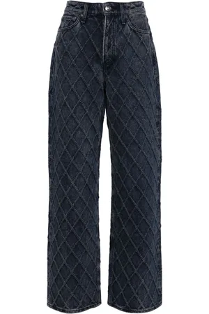 RAG&BONE Diamond-pattern straight-leg jeans