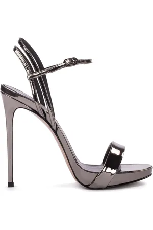 LE SILLA Gwen 132mm metallic-effect sandals