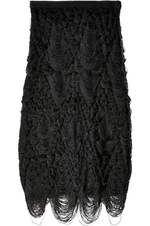Salvatore Ferragamo Weaved fringed skirt