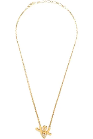 Saint Laurent YSL Logo Heart pendant necklace
