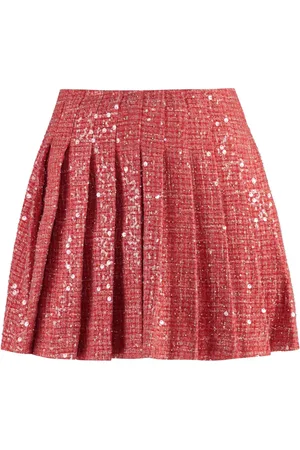 Self-Portrait Sequin-embellished mini skirt