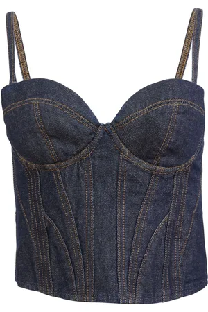 FLEUR DU MAL Denim bustier top