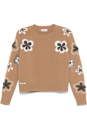 BRUNO MANETTI Floral-embroidered sweater