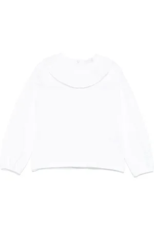 MISS GRANT Pleated-collar blouse