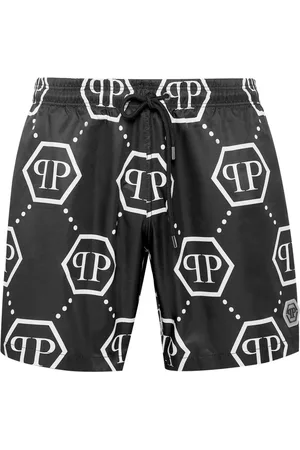 Philipp Plein Monogram pattern swim shorts