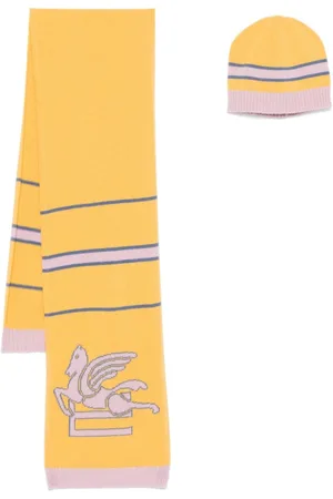 Etro Pegaso-jacquard beanie hat set