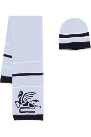 Etro Pegaso-jacquard beanie hat set