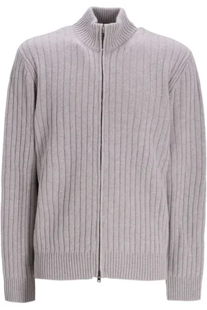 HERNO Wool ribbed-knit cardigan
