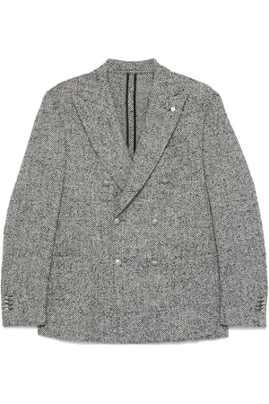 LUIGI BIANCHI MANTOVA Herringbone-pattern blazer