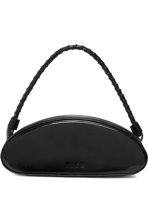 Msgm Logo-debossed leather tote bag