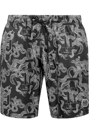 Philipp Plein Graphic-print swim shorts