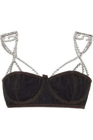 GCDS Chocker denim bra