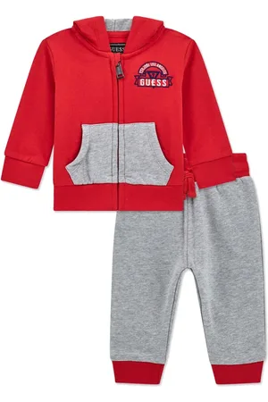 Guess Logo-embroidered two-tone tracksuit