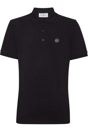 Philipp Plein Logo-patch cotton polo shirt